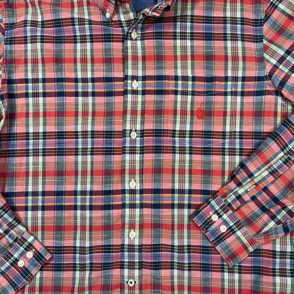 Nautica Men’s Multicolored 100% Cotton Plaid Long Sleeve button up shirt size XL - Picture 2 of 6